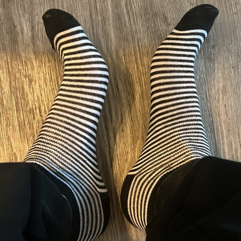 Custom Black white stripe socks